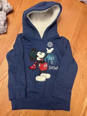 Disney Jumping Beans Mickey Mouse 'Let It Snow' Hooded Sweatshirt 24mth